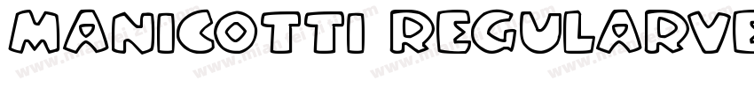 Manicotti RegularVe字体转换